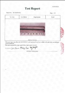 Giấy chứng nhận cho A453 660B 3