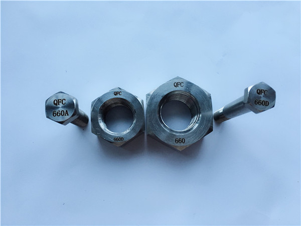 bu lông và đai ốc hợp kim 660, ốc vít din1,4980
